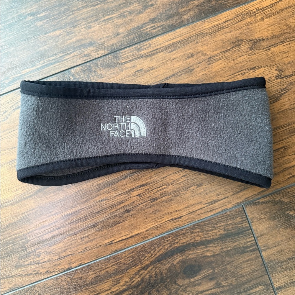 The North Face Black and Gray Fleece Headband